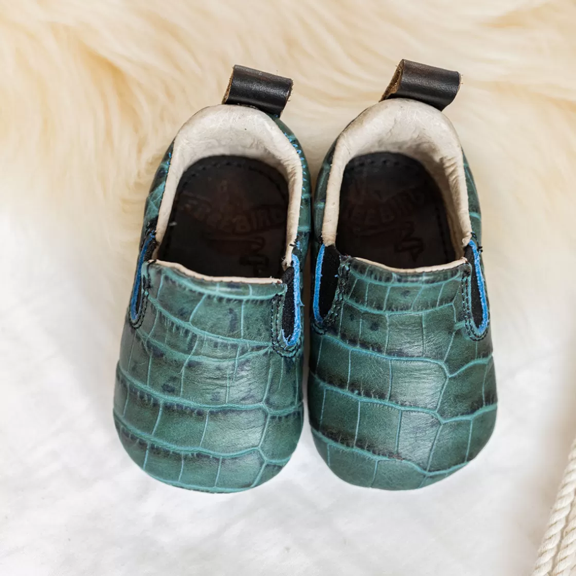 FREEBIRD STORES Baby Kicks Turquoise Croco New