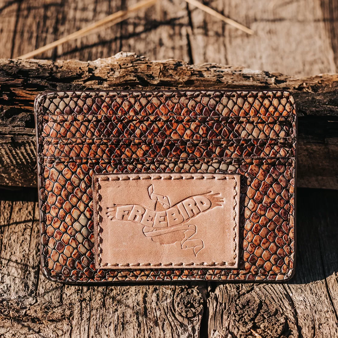 FREEBIRD STORES Cc Wallet Pink Snake Shop